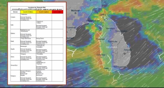 NBRO Issues Landslide Warnings Across 8 Districts